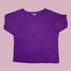 Y2K Embroidered Star Top